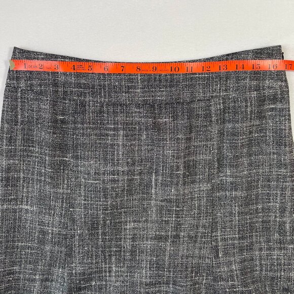 LOFT Lightweight Tweed Skirt Size 10 Fluted Hem Silk Blend Tweed Midi - Picture 5 of 10